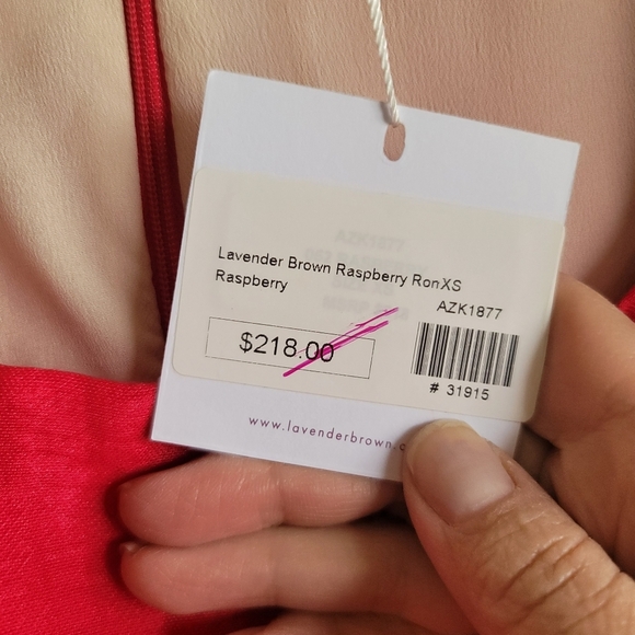 Lavender Brown, Short Romper, Raspberry,  Size XS - NWT - Picture 8 of 11